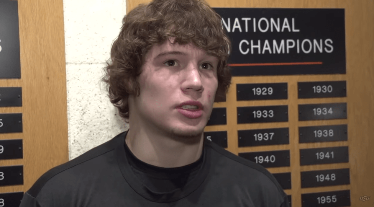 Alex Dieringer is looking for his second straight NCAA title. (via YouTube)