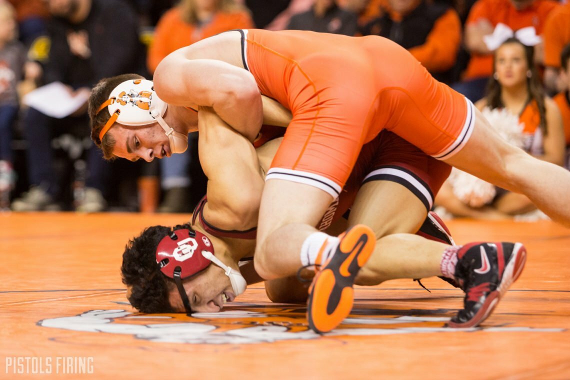 Big 12 Wrestling Tournament Brackets Released, Pokes Have Six No. 1 or