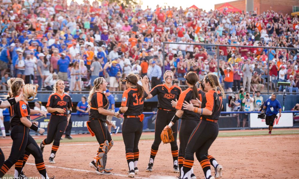 A Brief History of Oklahoma State Softball in the WCWS Pistols Firing